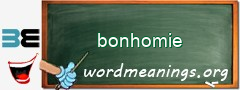 WordMeaning blackboard for bonhomie